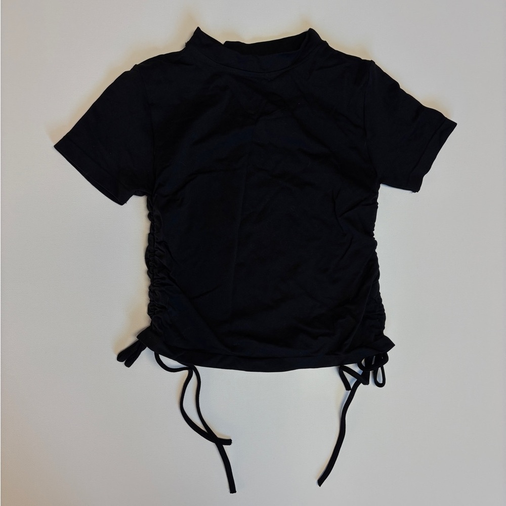 High Neck Ruched Tee - Picture 4 of 4